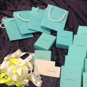Tiffany and Co  boxes and small bags